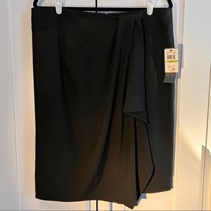 NWT Atelier fully lined black pencil skirt with ruffle - size 14